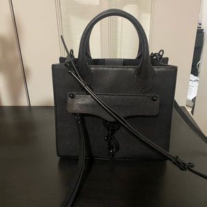 Black Mini Crossbody Tote Bag